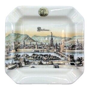 Vintage Plankenhammer Bavaria Porcelain Heilbronn Germany Souvenir Ashtray Dish